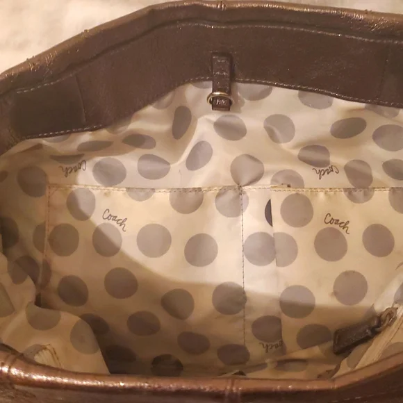 Authentic COACH  Metallic Tote Bag - Picture 9 of 15